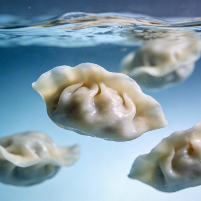 水煮饺子漂浮图片