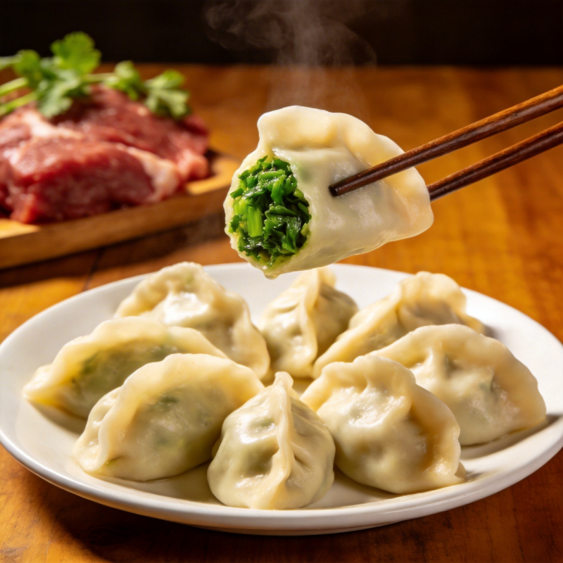 热气腾腾的饺子图片