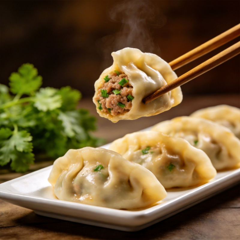 热腾腾的饺子图片