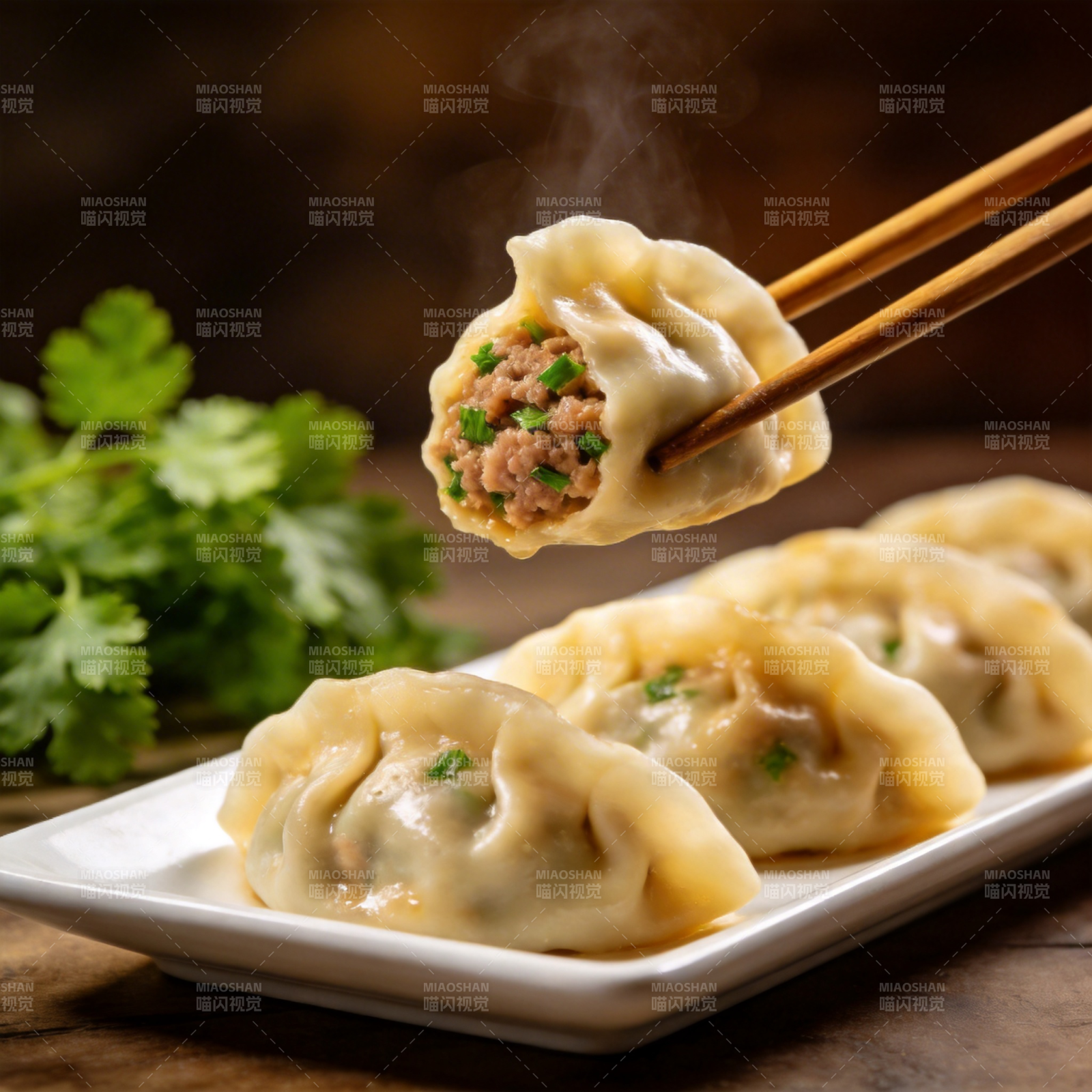 热腾腾的饺子图片