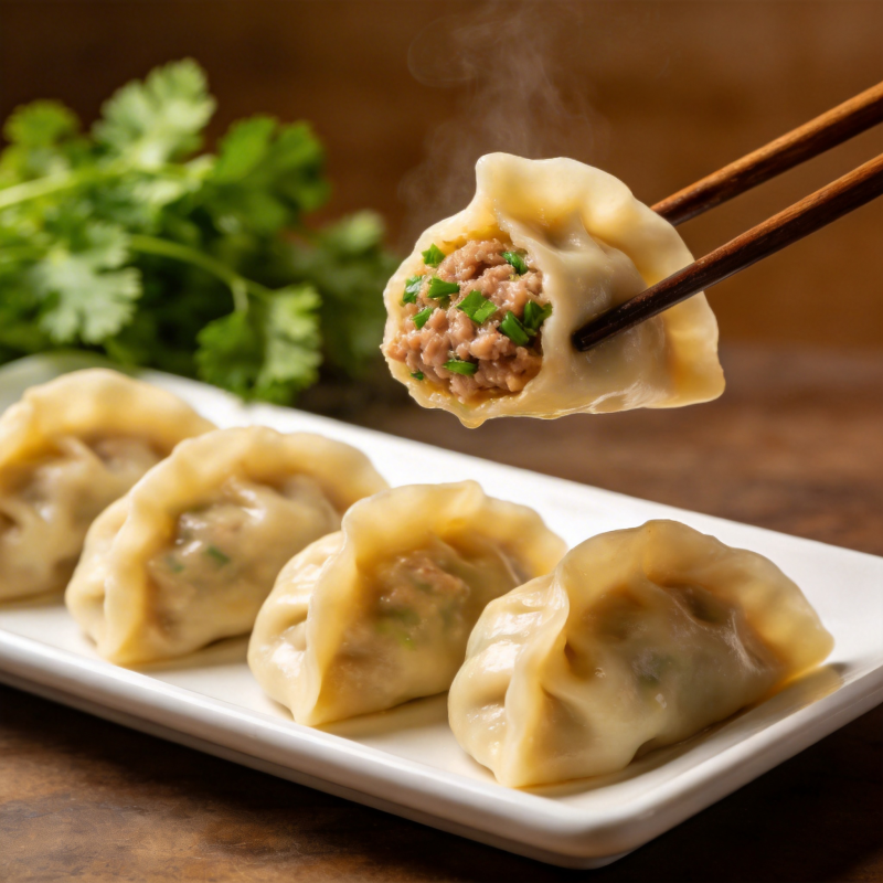 热腾腾的鲜肉饺子图片