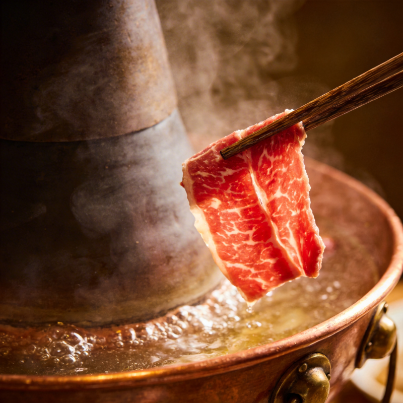 火锅涮肉 热气腾腾图片