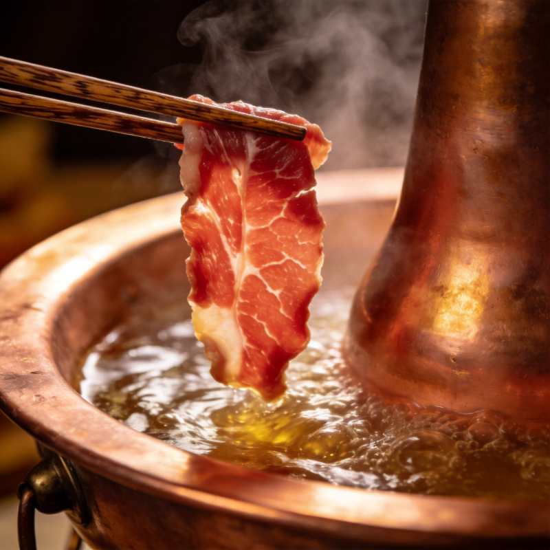 火锅涮肉 热气腾腾图片