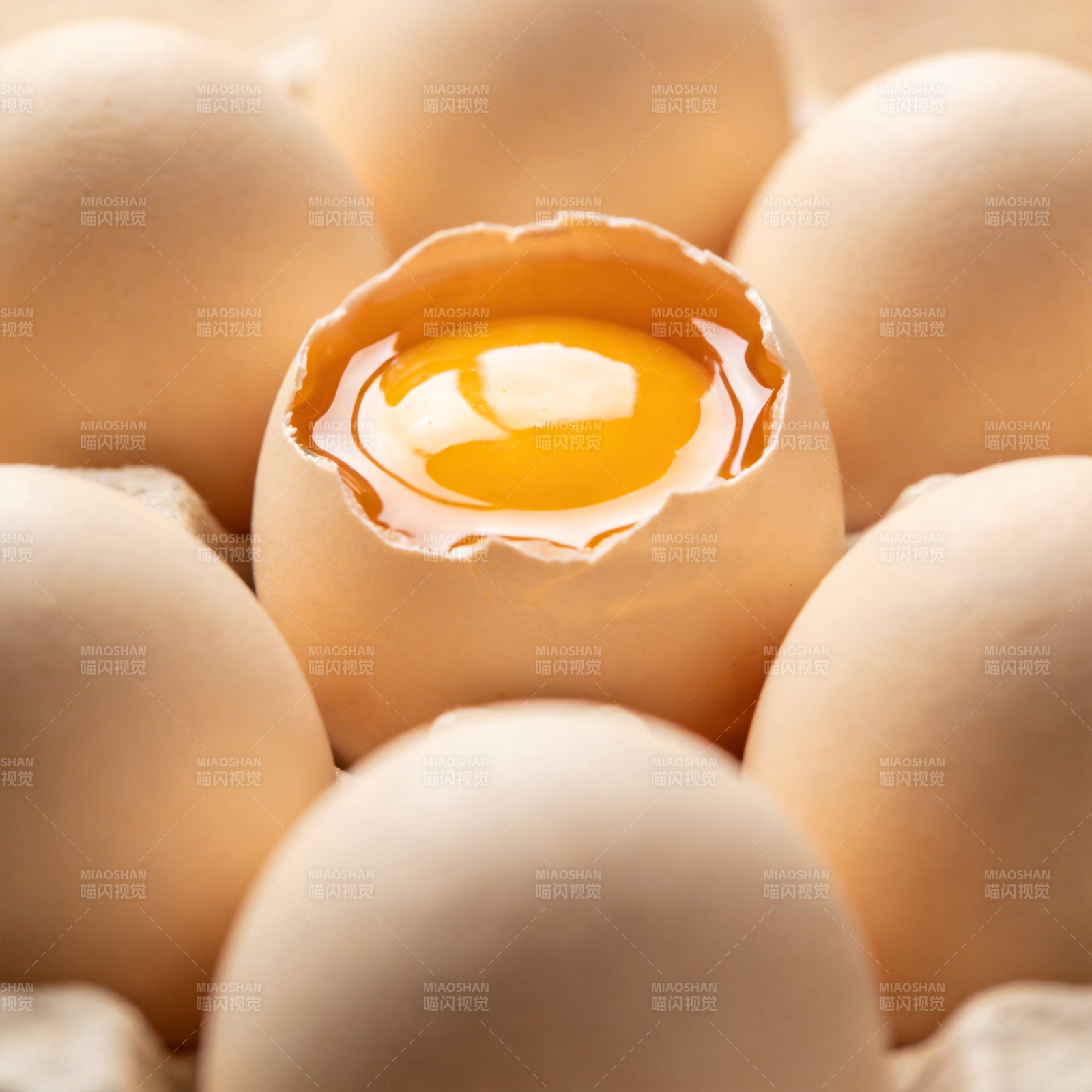 蛋黄鲜亮 蛋壳环绕图片
