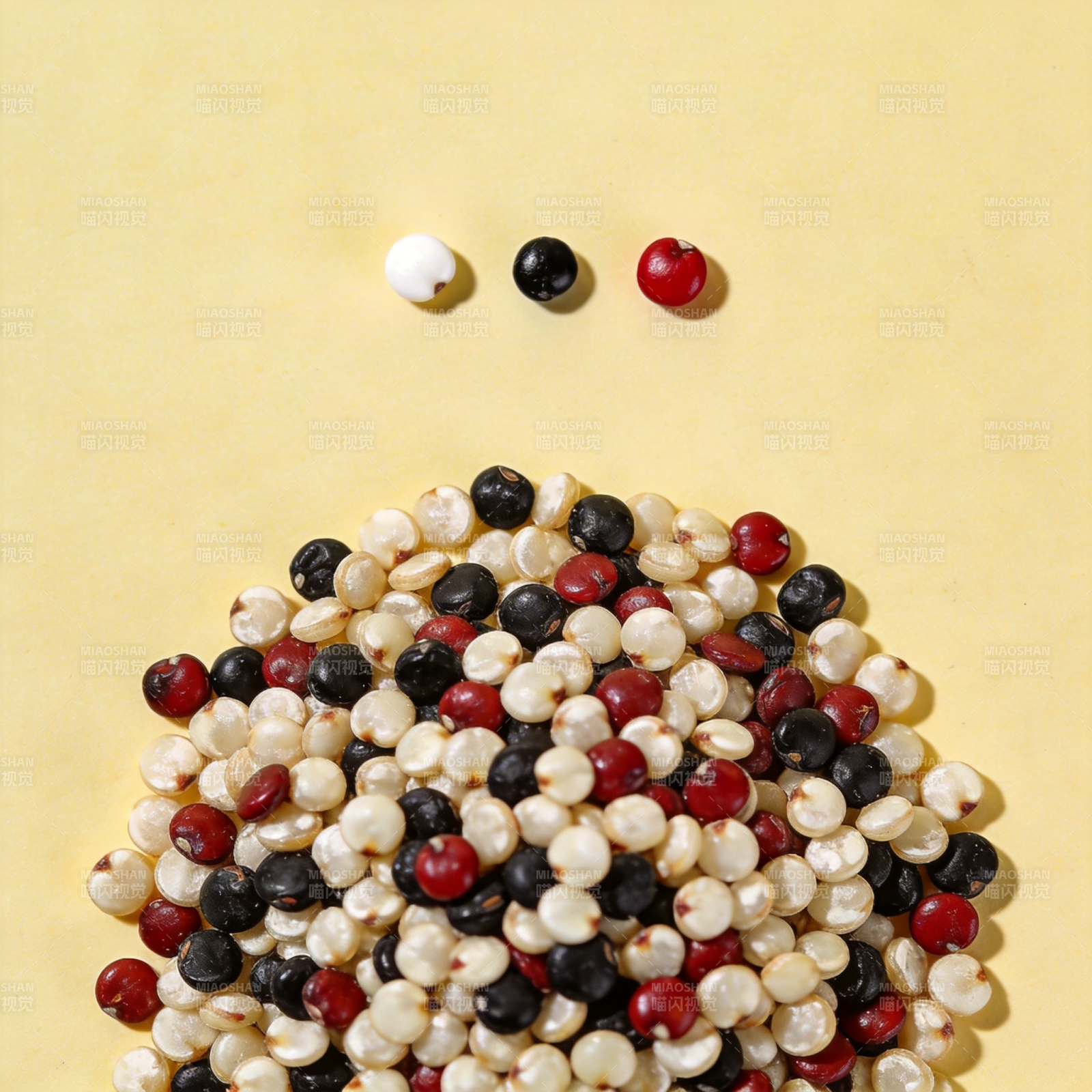 三色藜麦创意摆盘图片