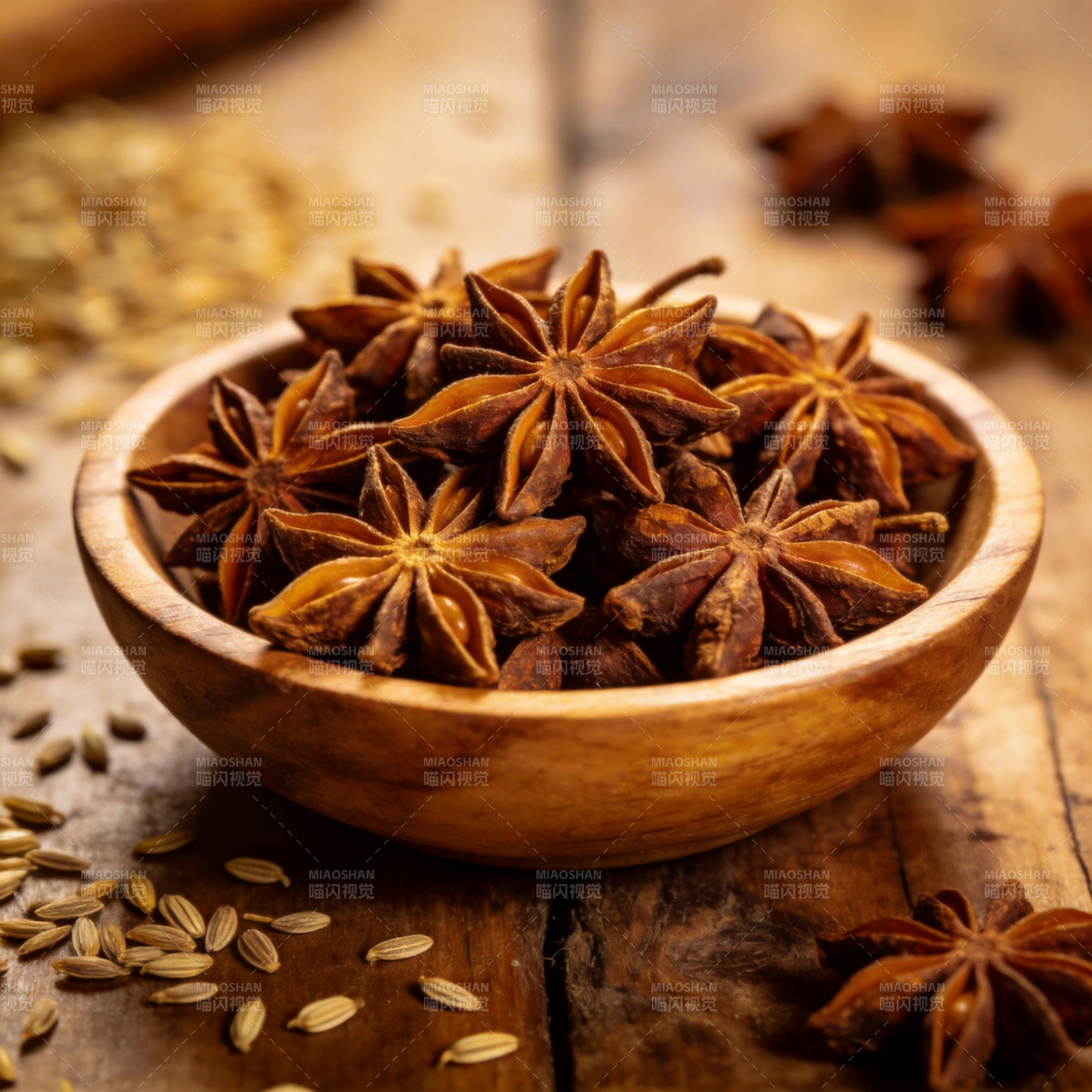八角香料特写图片