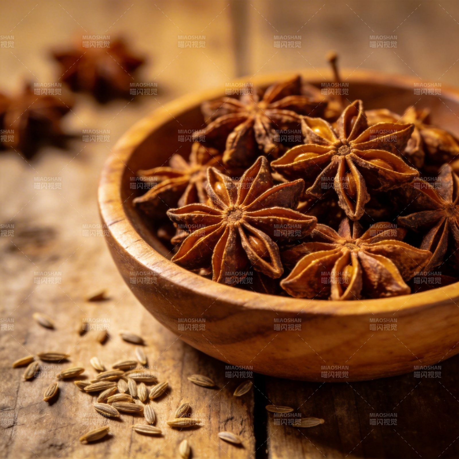 八角香料特写图片