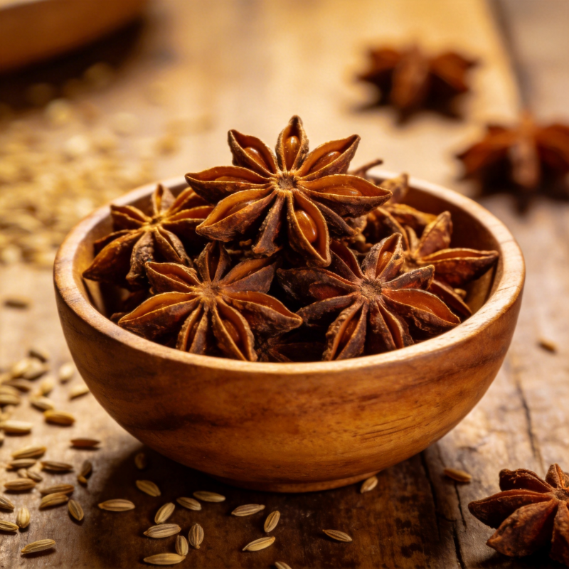 八角香料特写图片