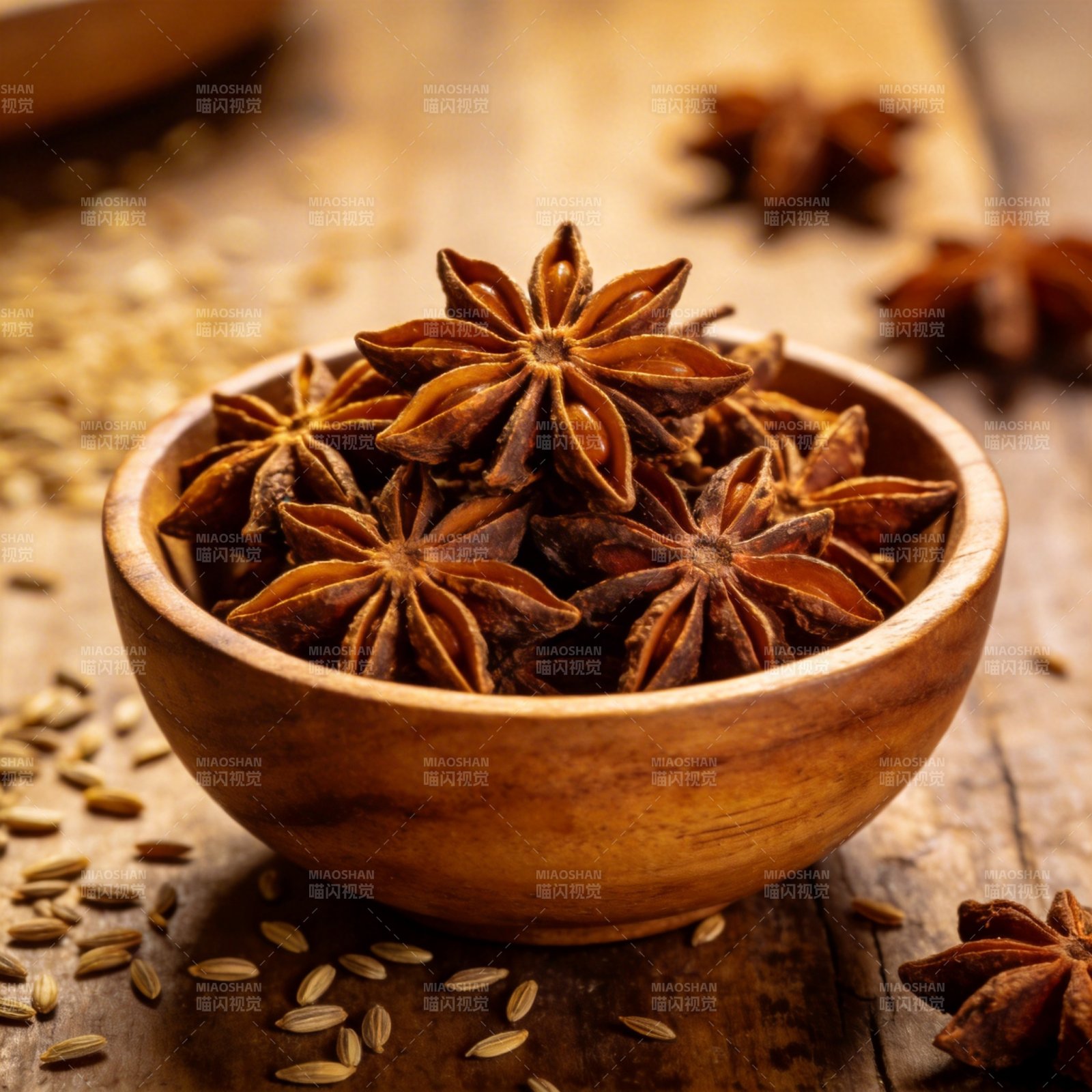 八角香料特写图片