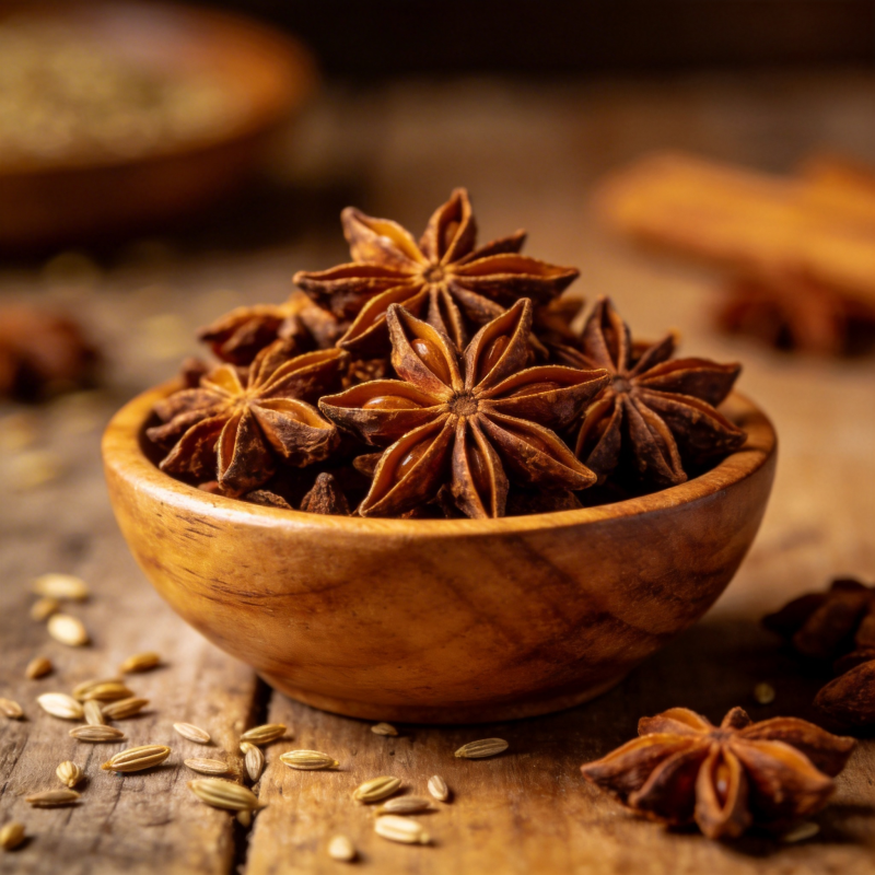 八角香料特写图片
