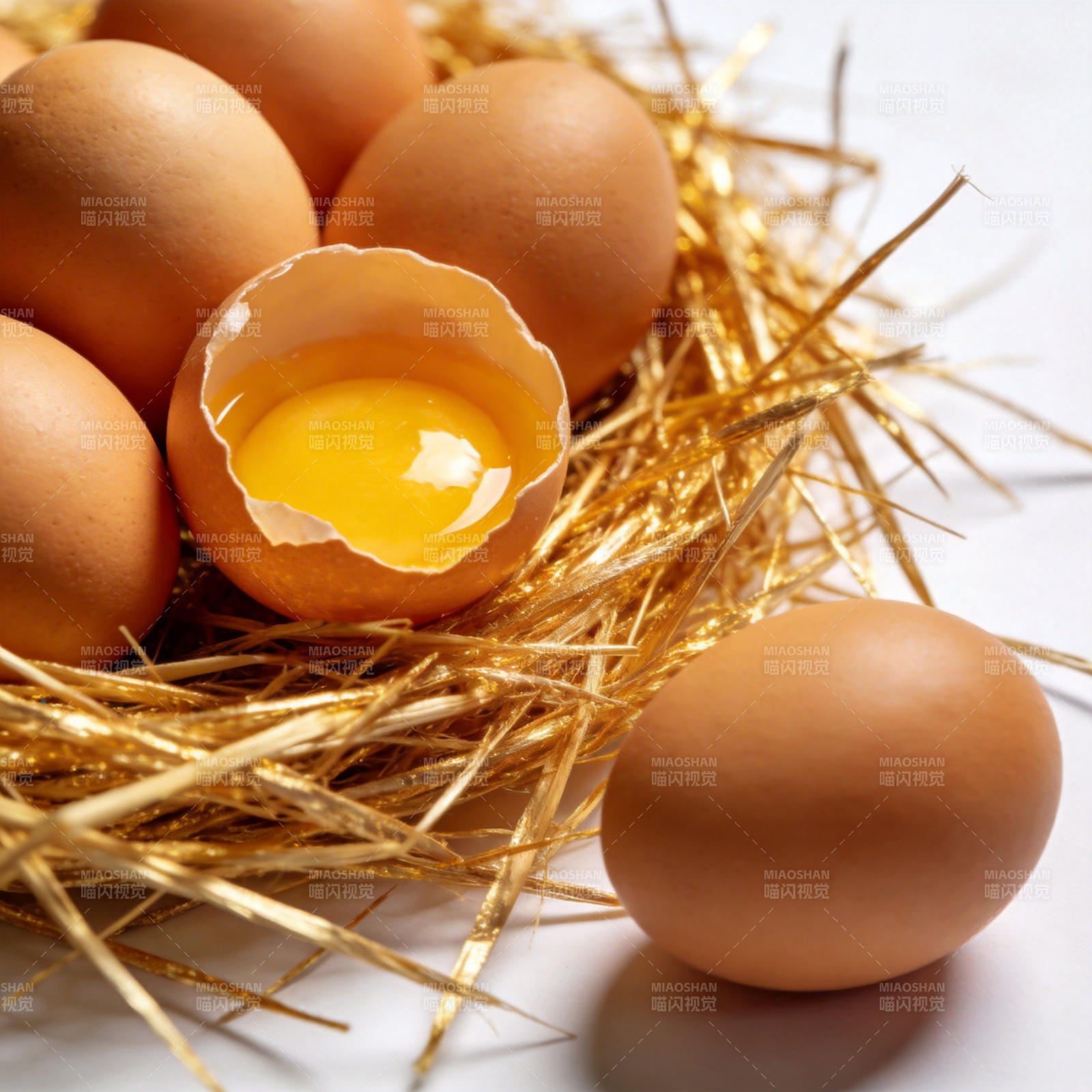 金蛋破壳 蛋黄鲜亮图片