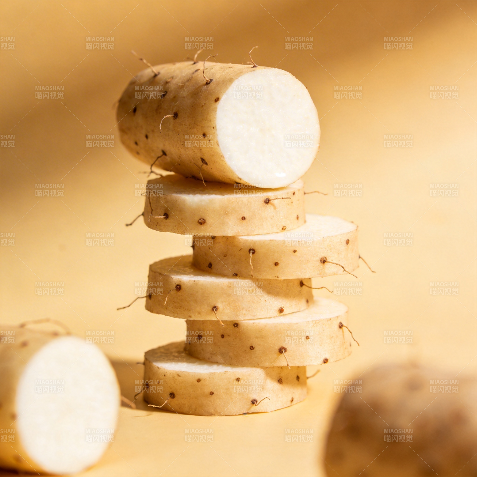 山药切片堆叠图片