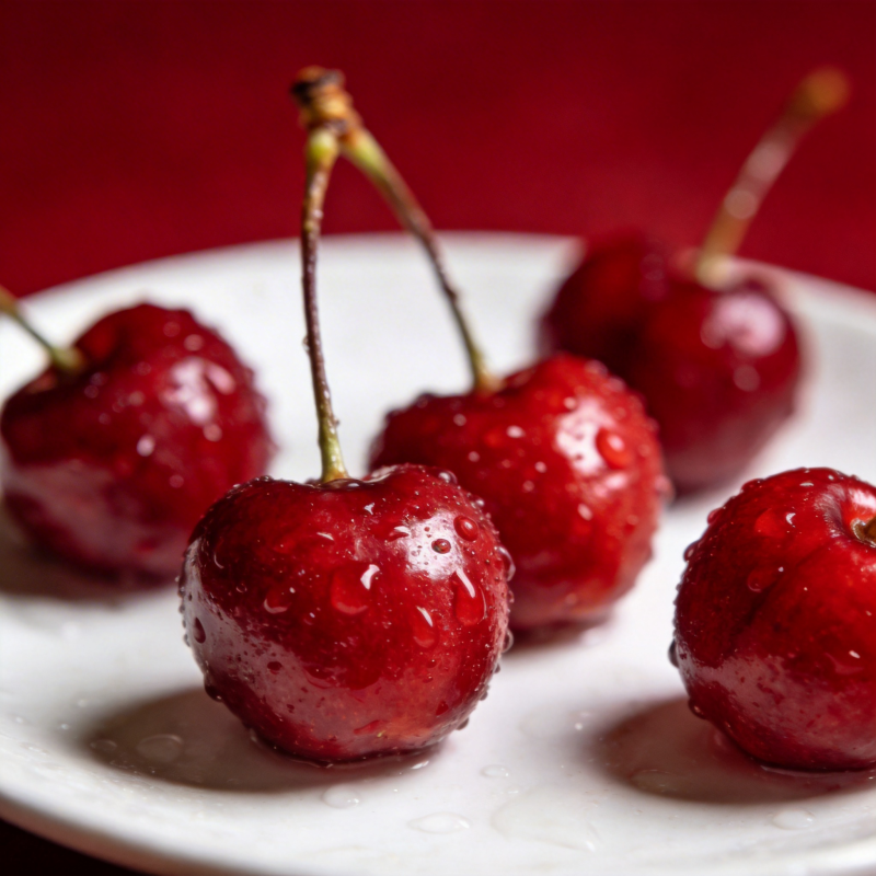 晶莹樱桃特写图片