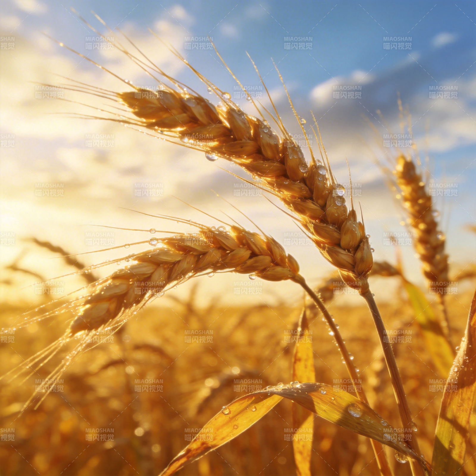 金穗迎晨曦图片