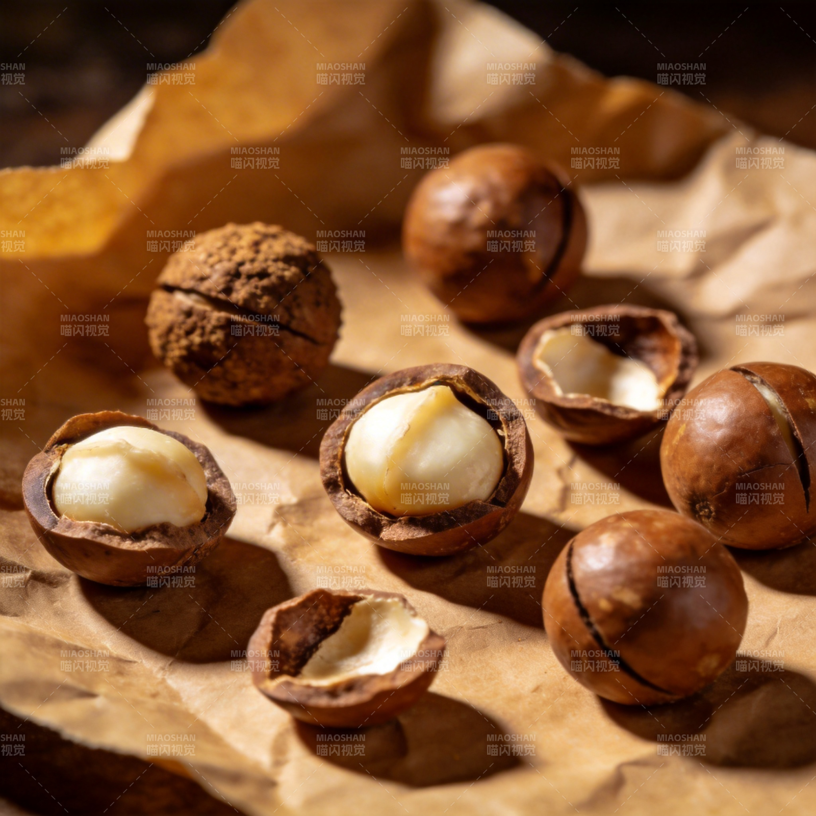 澳洲坚果特写图片