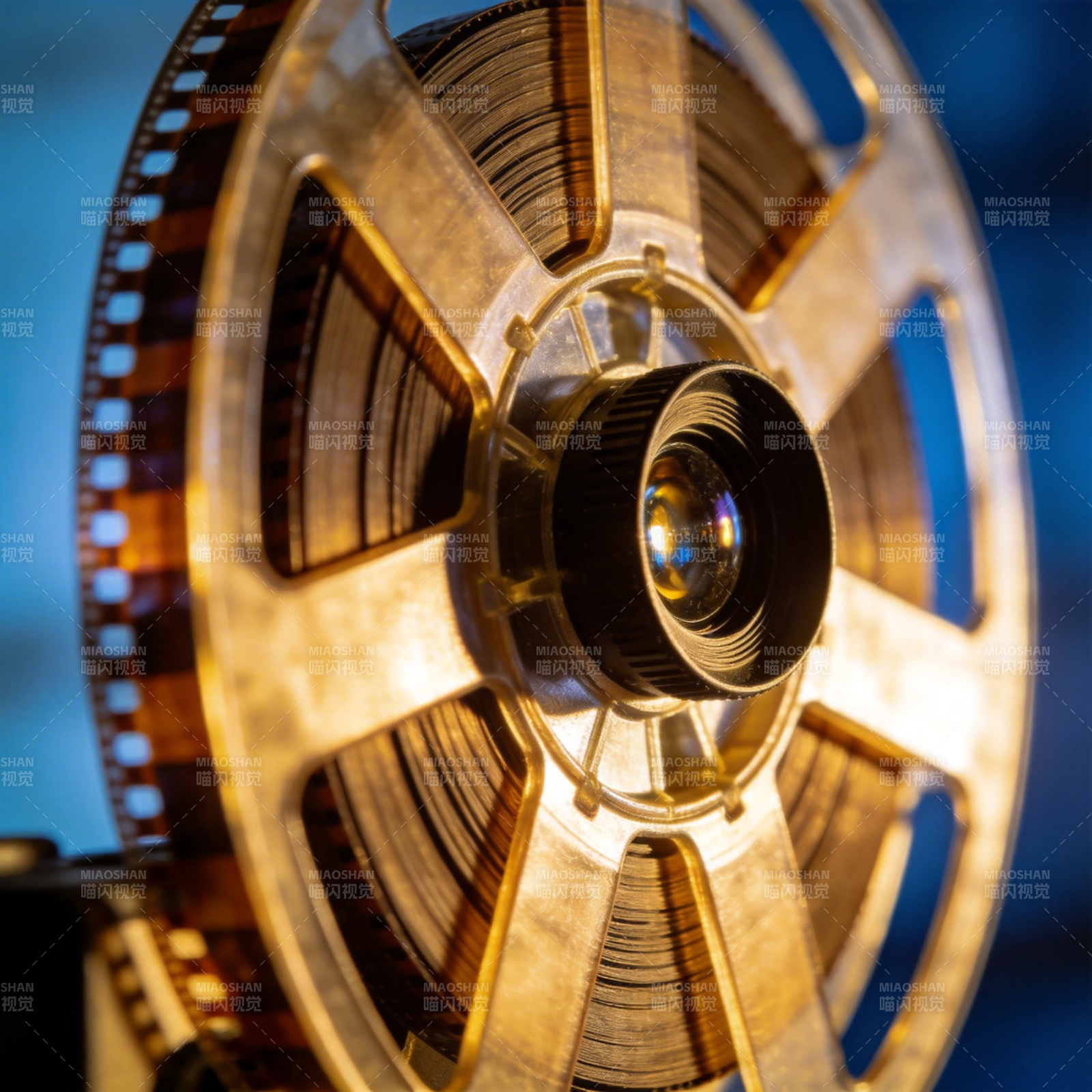 胶片放映机特写图片