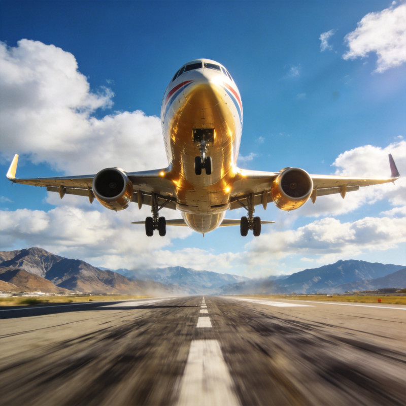 飞机起飞瞬间图片