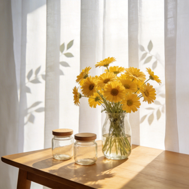 阳光下的雏菊静物图片