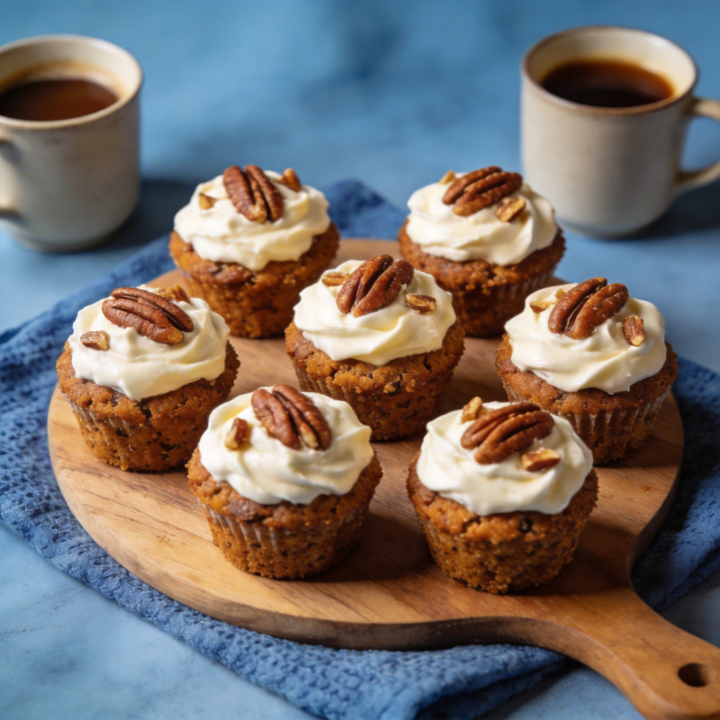 南瓜杯蛋糕配咖啡图片