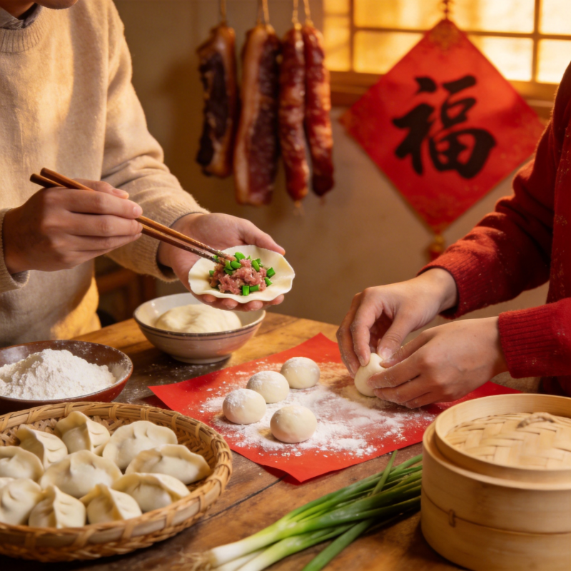 包饺子迎新春图片