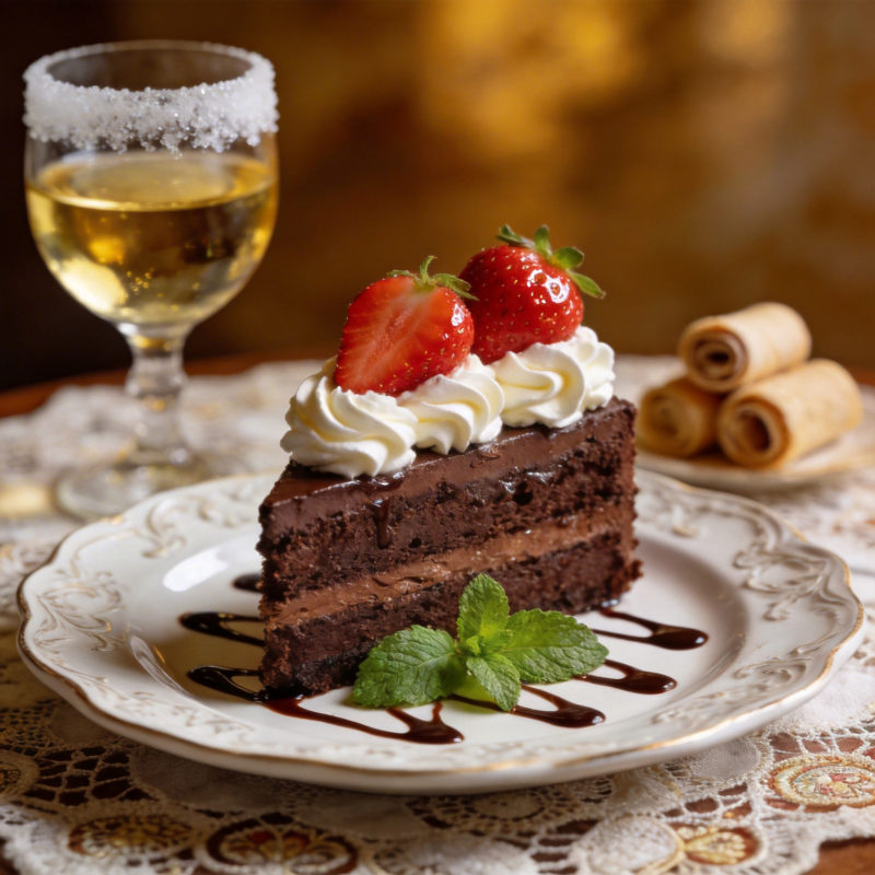 巧克力草莓蛋糕图片