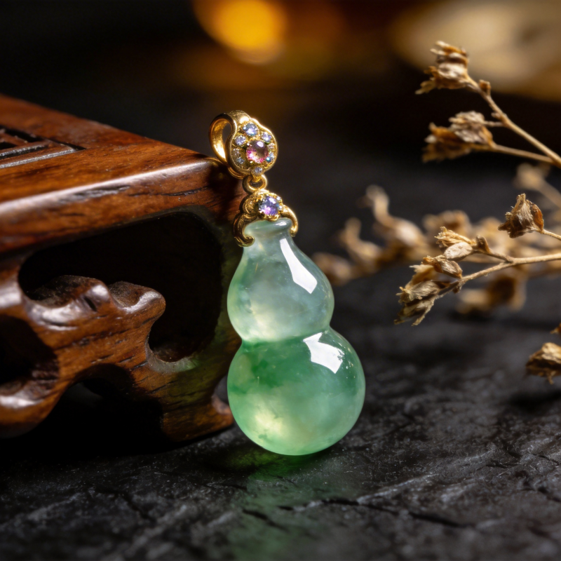 翡翠葫芦吊坠图片