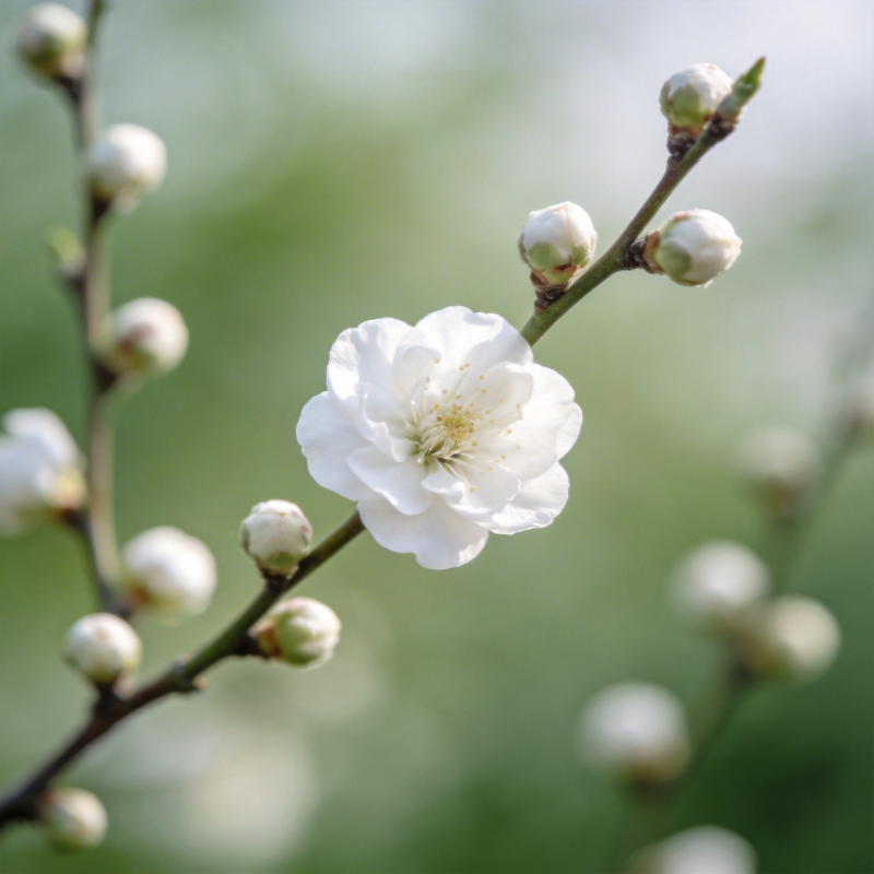 梅花绽放枝头图片