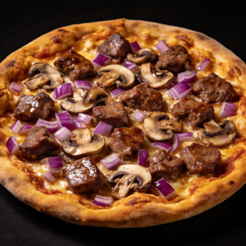 美味牛肉披萨图片