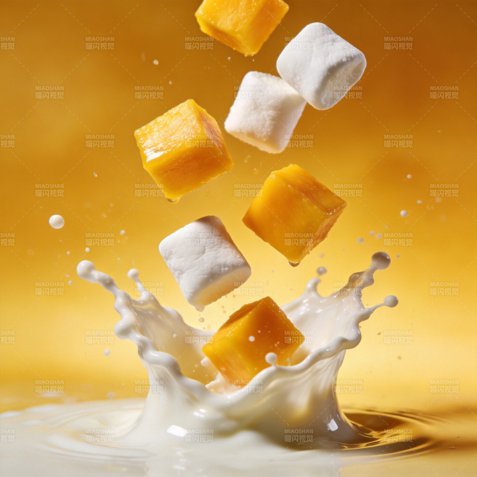 芒果撞奶 甜蜜飞溅图片