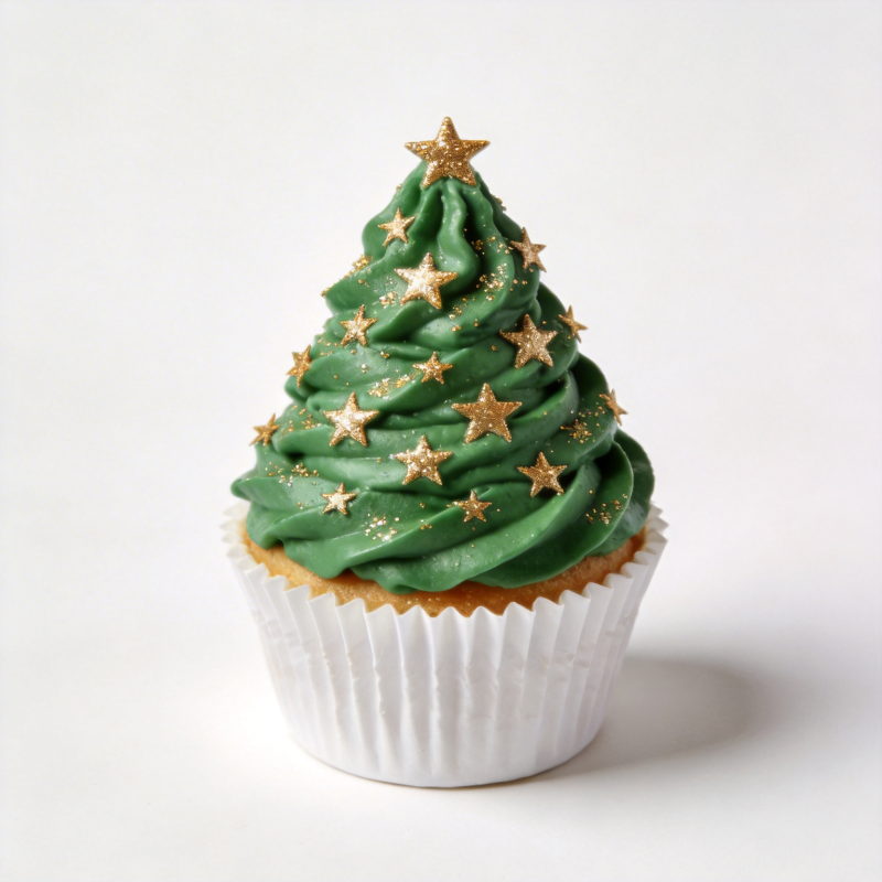 圣诞树杯蛋糕图片