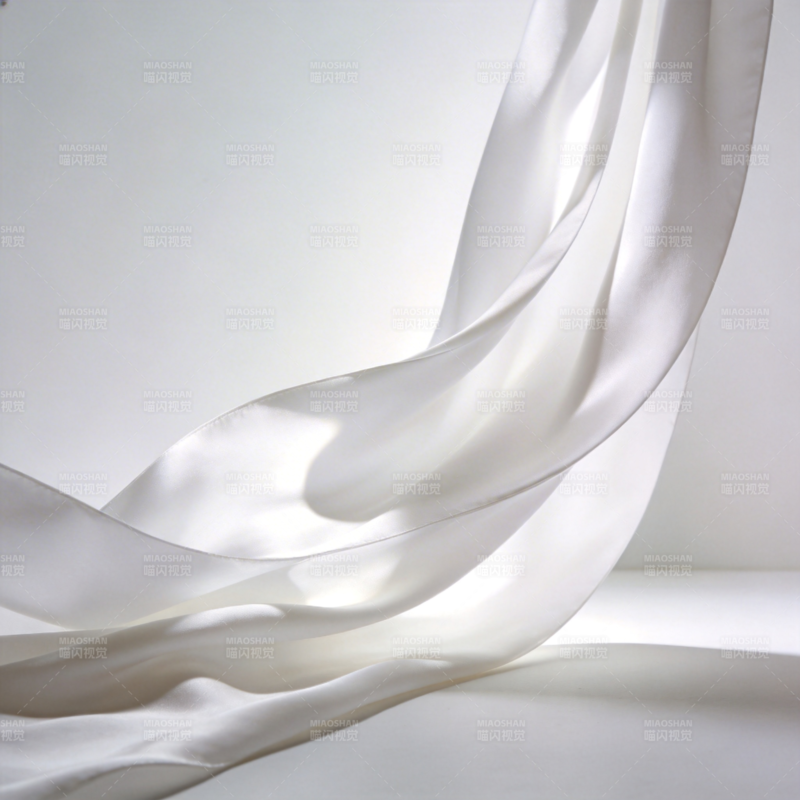 柔光白绸飘逸图片