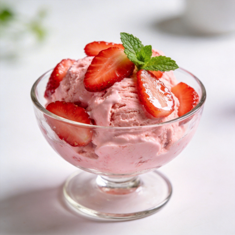 草莓冰淇淋图片