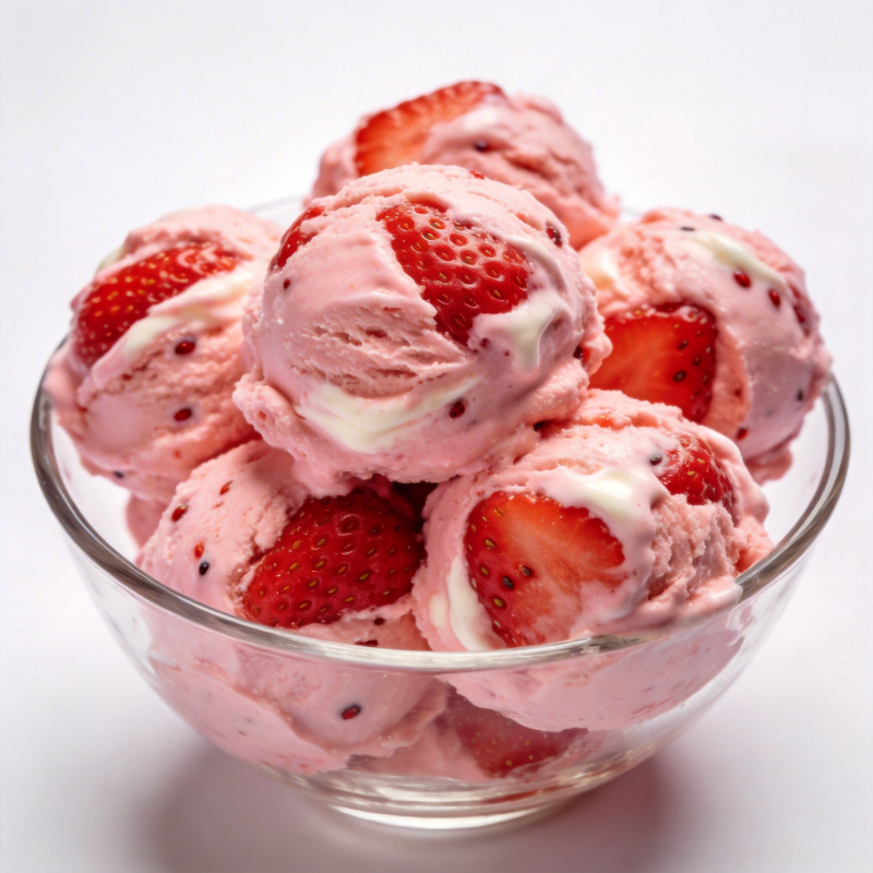 草莓冰淇淋图片