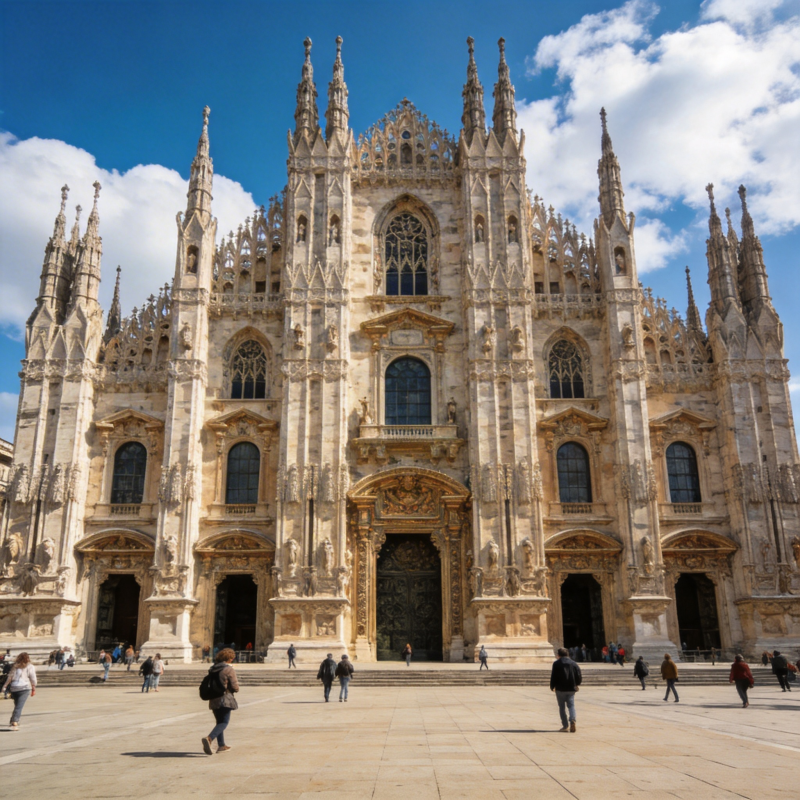 米兰大教堂前广场图片