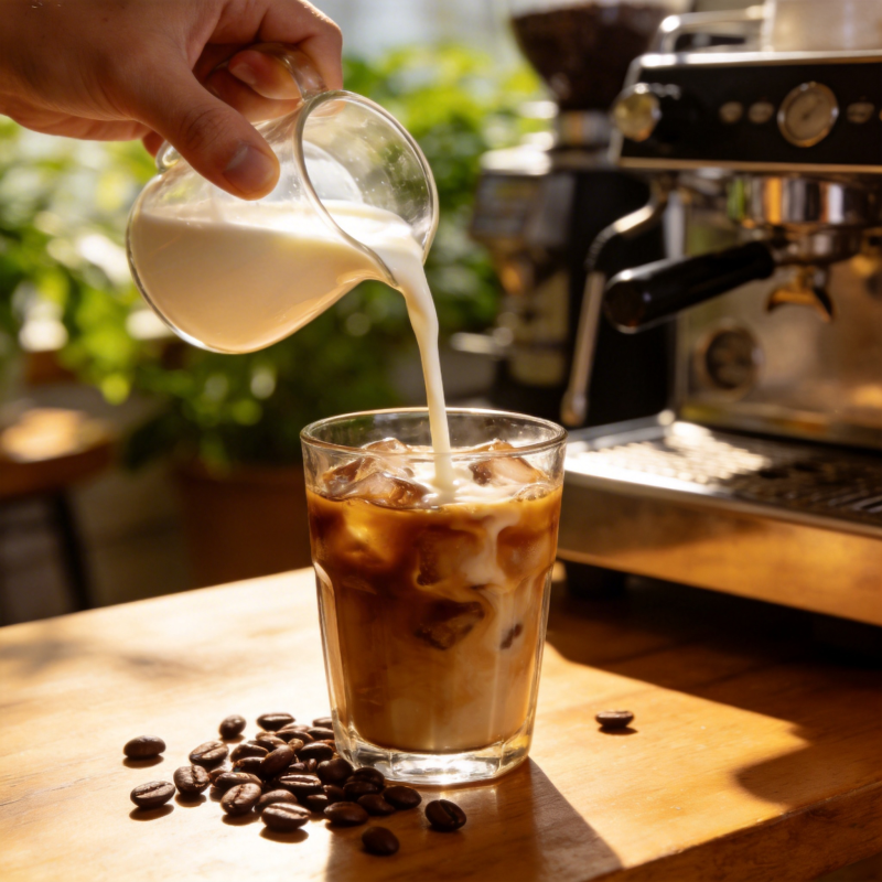 冰咖奶香四溢图片