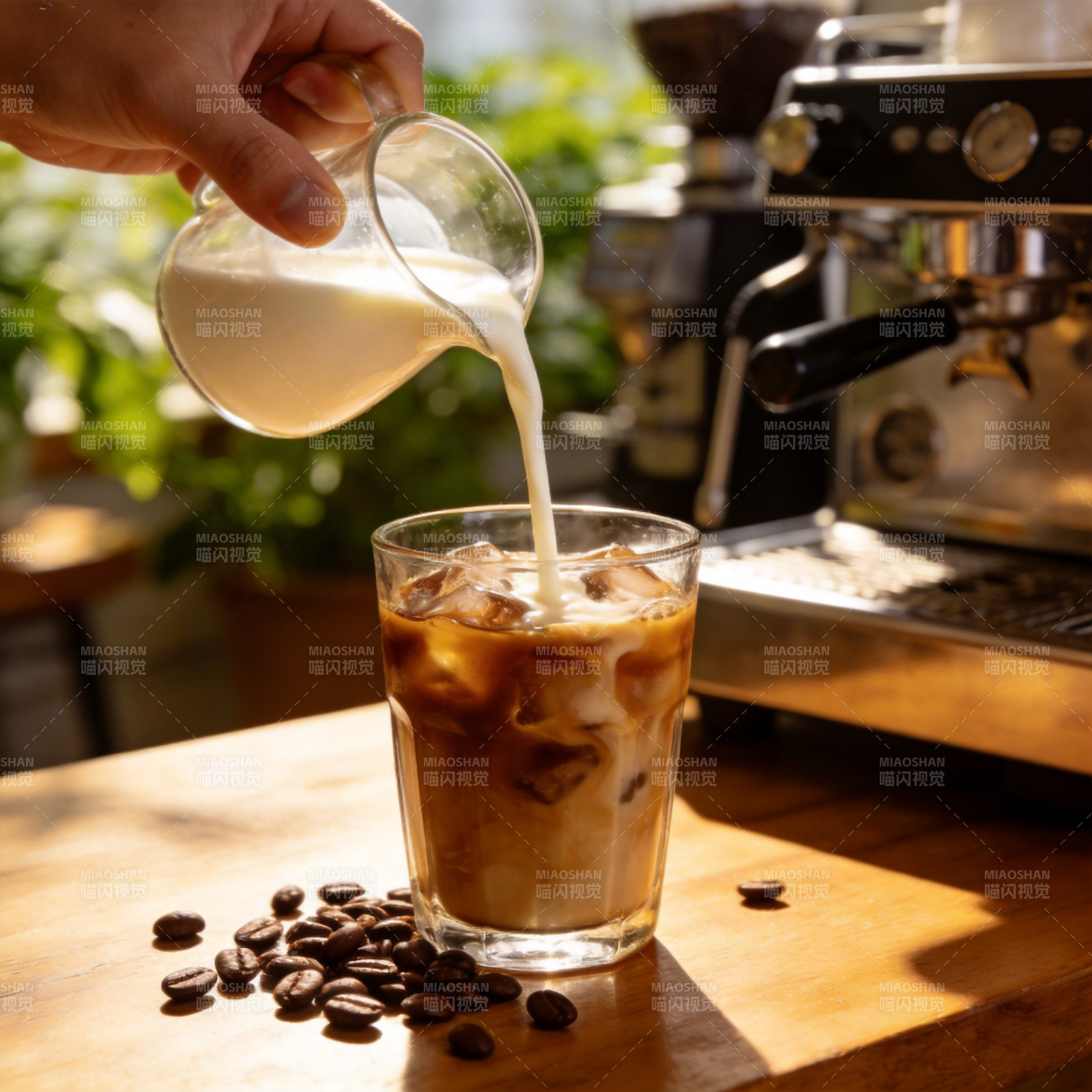冰咖奶香四溢图片