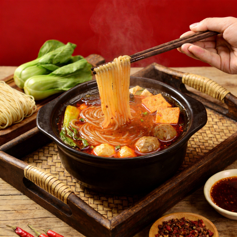 热辣酸汤面图片