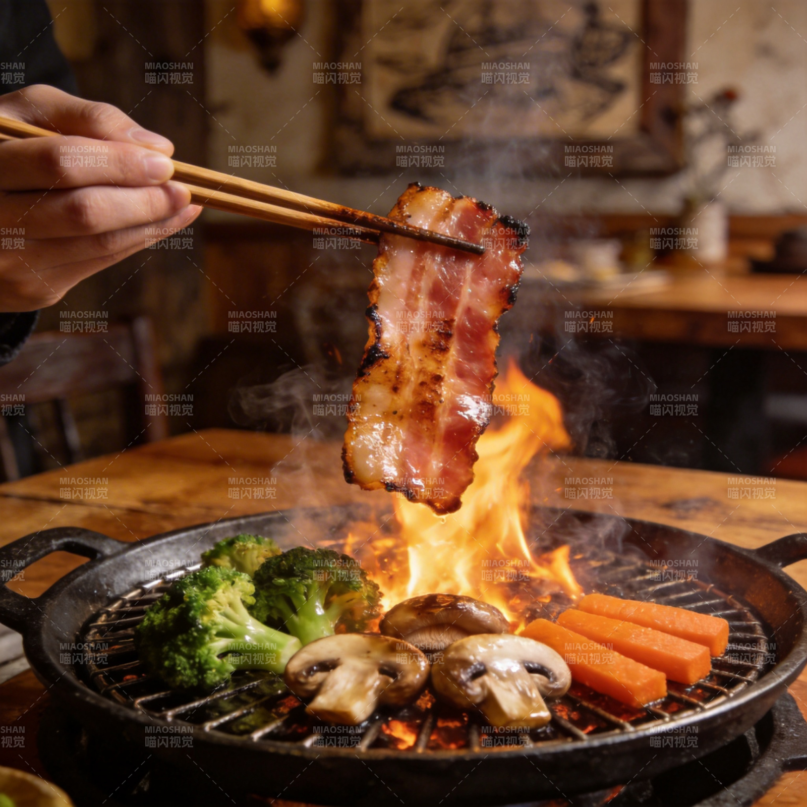 火焰烤肉盛宴图片