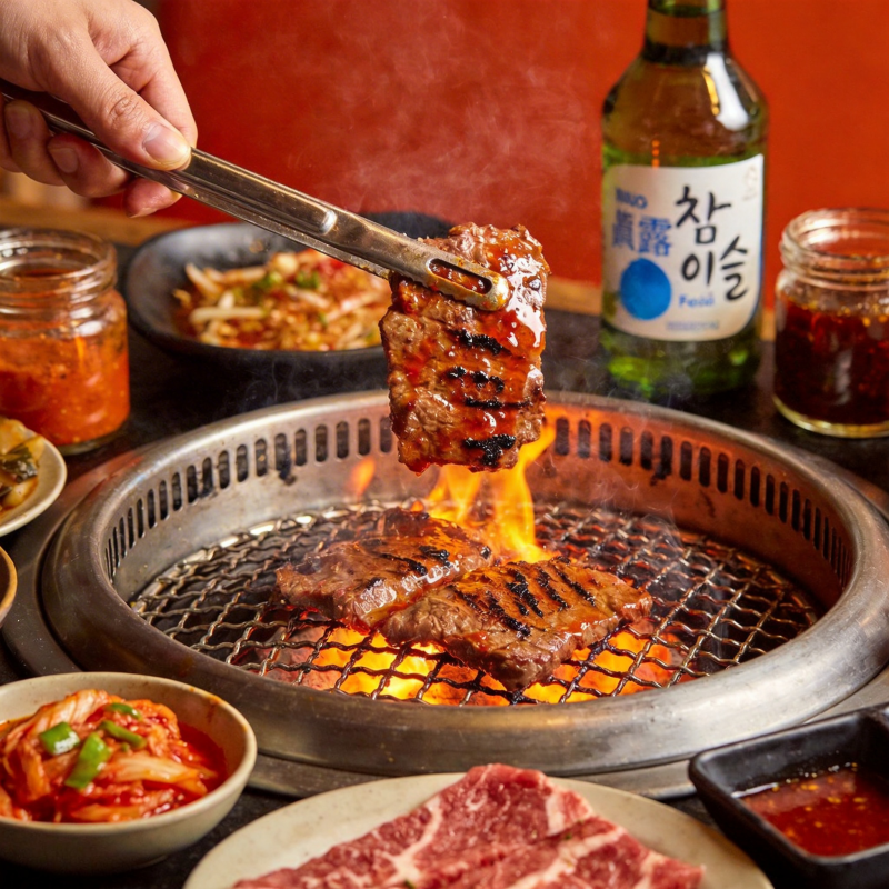 韩式烤肉盛宴图片