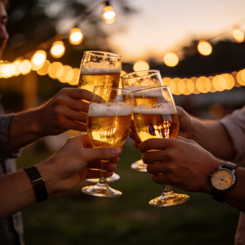 举杯共庆美好时光图片