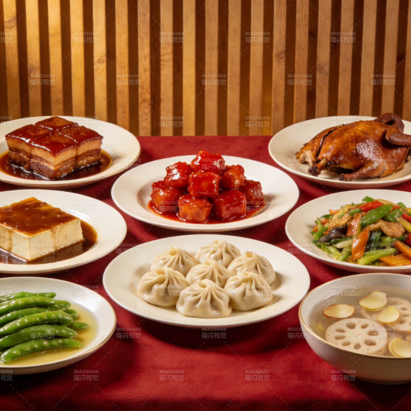 美味中式佳肴盛宴图片