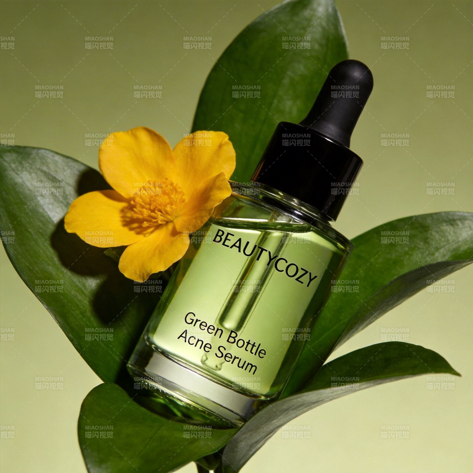 绿瓶祛痘精华图片