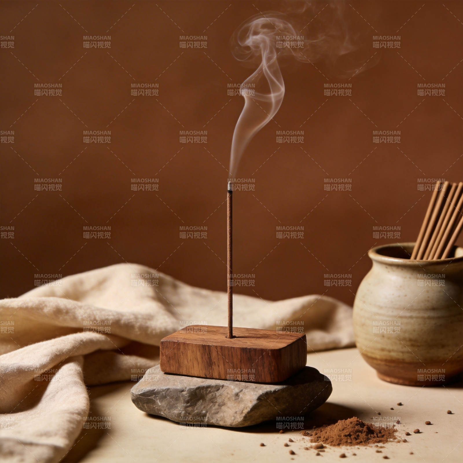 香烟袅袅 静谧时光图片