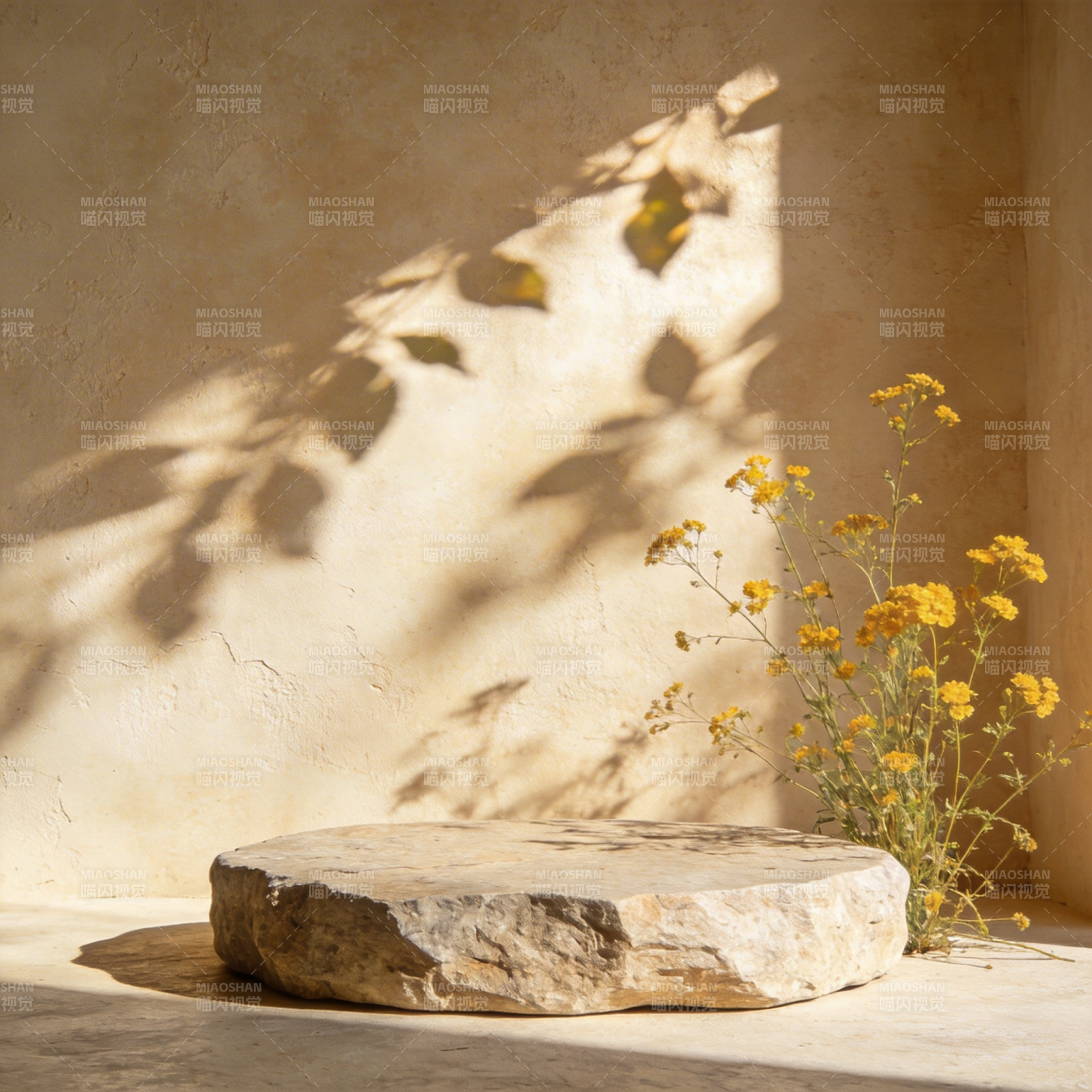 光影石台花影图片