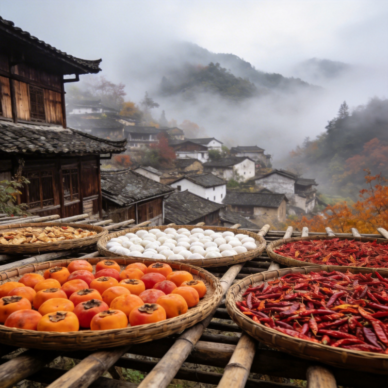 秋收山居图图片