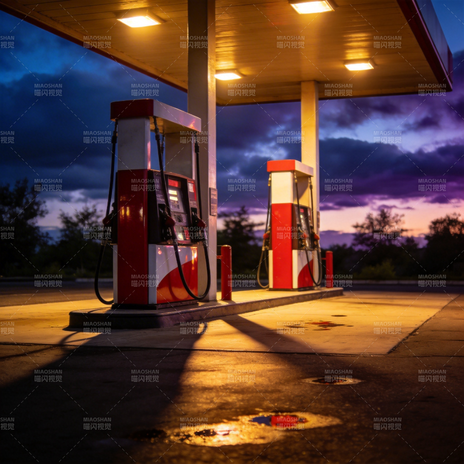 黄昏加油站图片