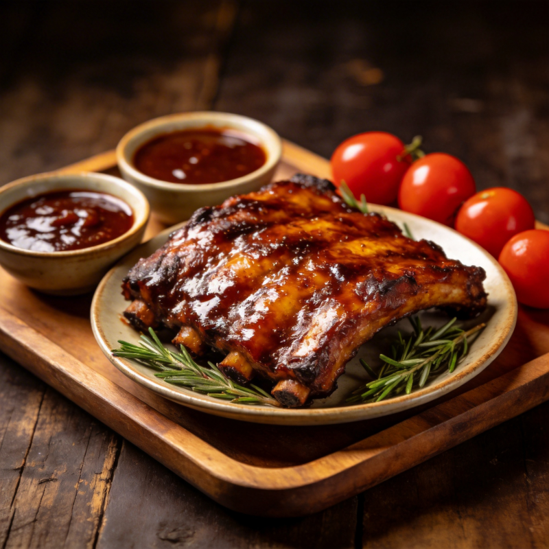 美味烤肋排图片