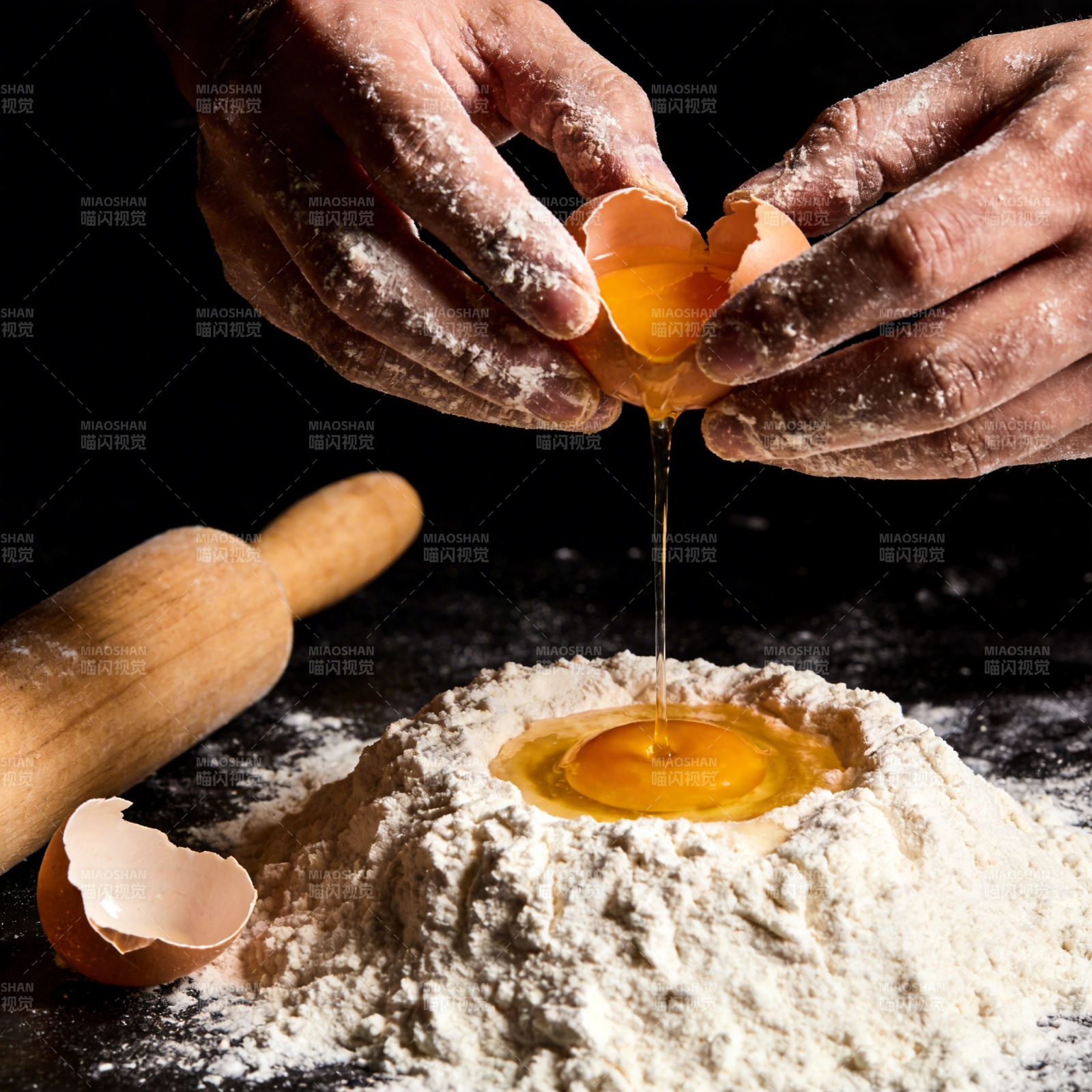 蛋液入粉 烘焙开始图片