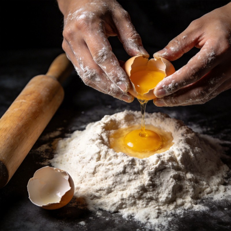 蛋入面粉 烘焙开始图片