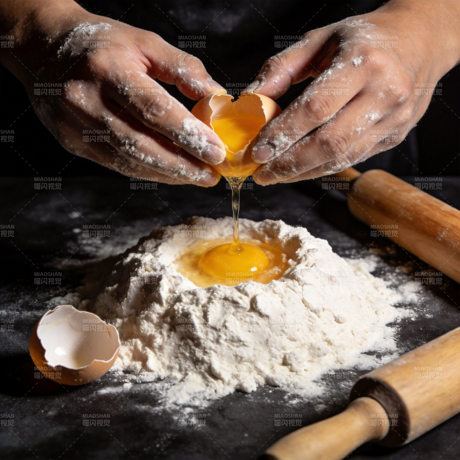 蛋入面粉 烘焙开始图片